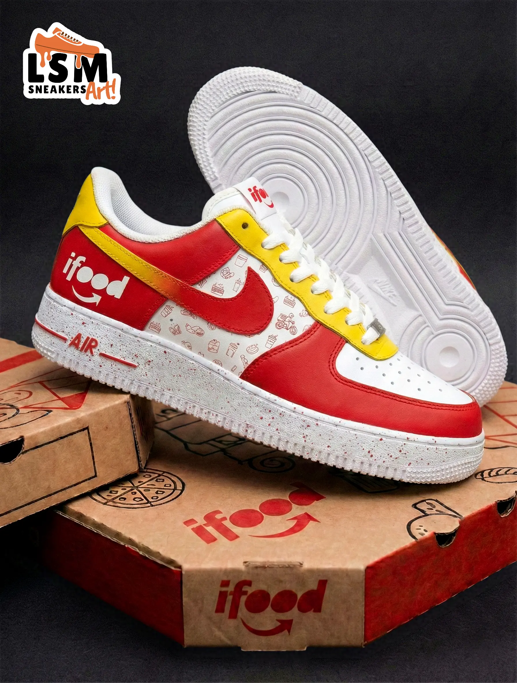Tênis Customizado 3 Tenis Customizado Ifood - LSM Sneakers Art